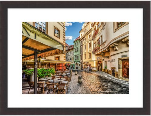 Prague Street Bohemia Framed Print